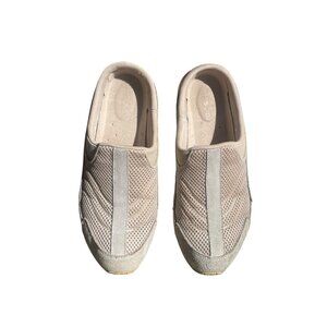 Slip-on Sneakers Suede Beige Open Heel Lightweight Mules by Easy Spirit 8